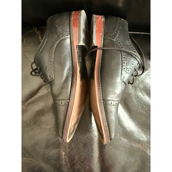 Johnston & Murphy Boys Black Leather Oxford Dress Shoes‎ Size 7M C 24 - Picture 4 of 7